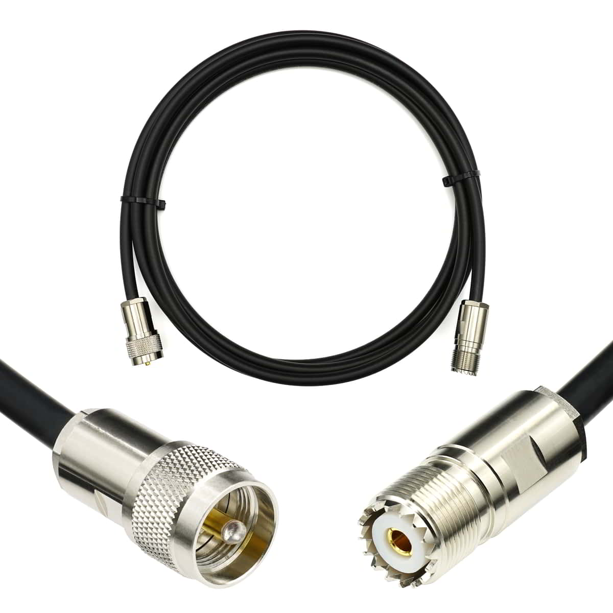 5D-FB Cable coaxial UHF impermeable PL259 - SO239 Macho/Hembra