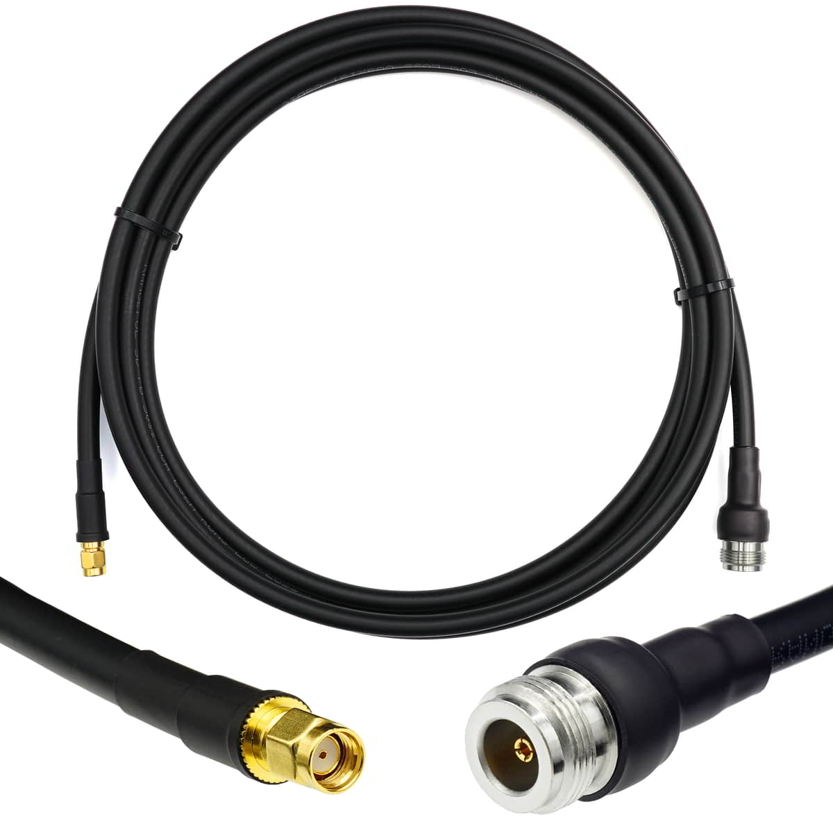 5D-FB Cable coaxial RP-SMA Macho - N Hembra