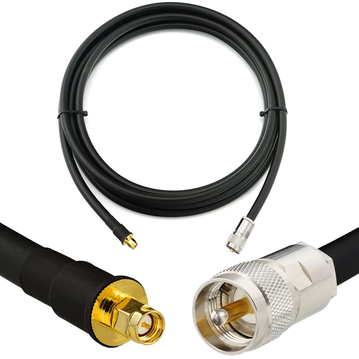 8D-FB Cable coaxial impermeable SMA Macho - PL259 UHF