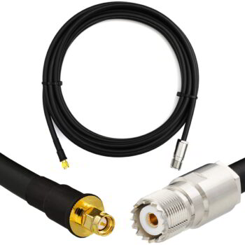 8D-FB Waterproof SMA Male – SO239 UHF Coaxial Cable