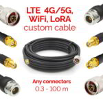 Conjuntos de cables coaxiales - de 30 cm a 100 m - conectores tipo N, SMA, RP-SMA, UHF