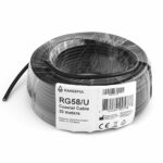 50 meters RG58/U Coaxial Cable, Pure Copper conductor, PVC jacket